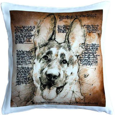German Shepherd Dog Indoor/Outdoor Throw Pillow