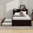 Twin Bed Frame With Storage Headboard, Trundle Bed-109624327