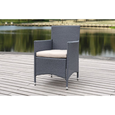 Chaise de patio avec coussin Astrid