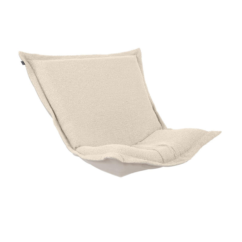 Housse et coussin de fauteuil Scroll Puff - Barbet , Naturel