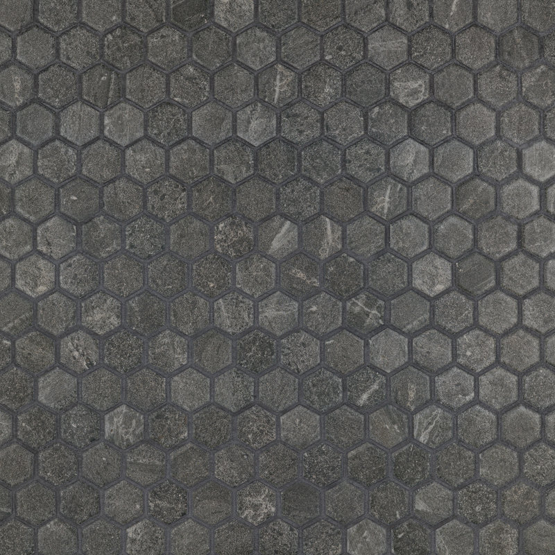 Carreau de mosaïque en céramique et plancher 10 po x 11-3 / 8 po, Gris foncé