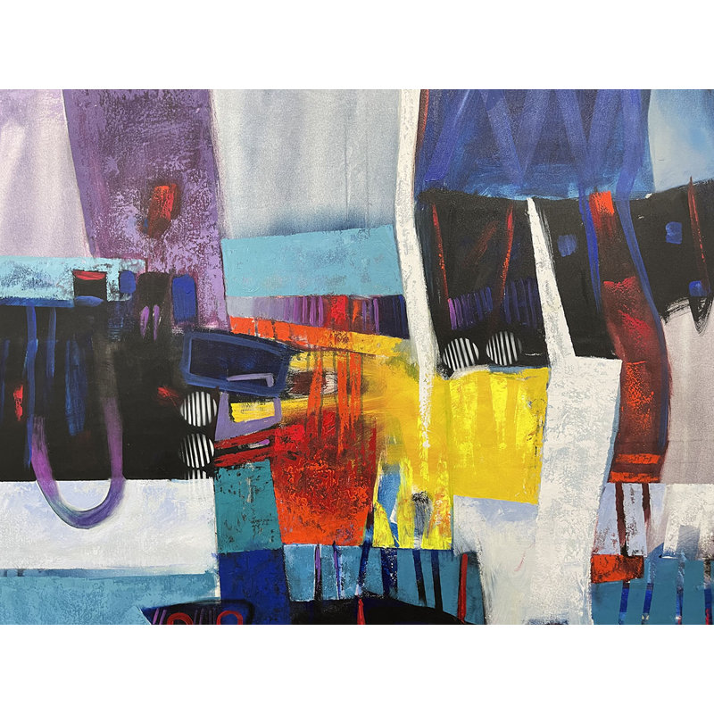Comunidad, limited edition giclee on canvas by Claudio Chunga, 48x48