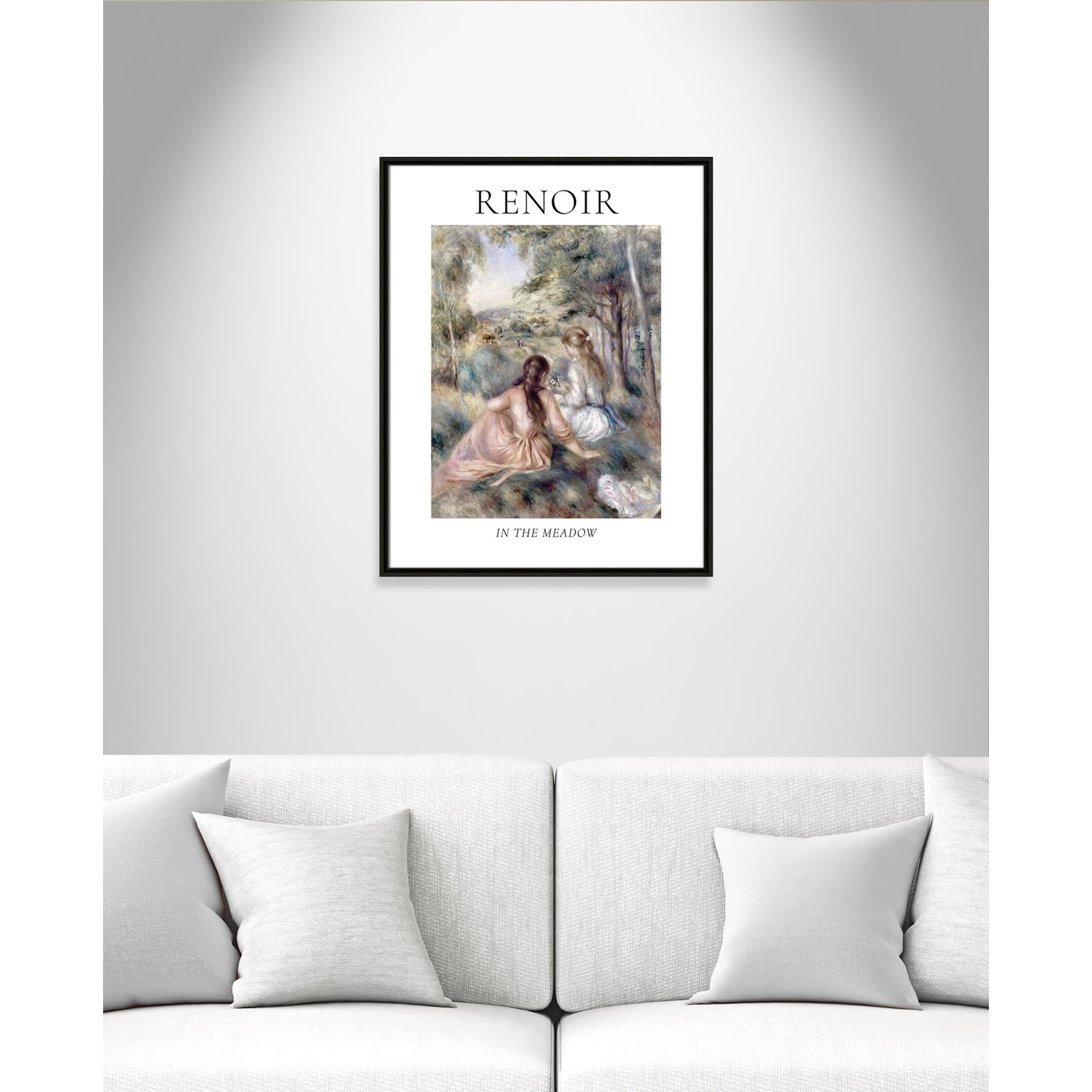 Old Masters Collection "In the Meadow" Print, Espresso Floater Frame, No, 29.5" H x 23.5" W x 2" D