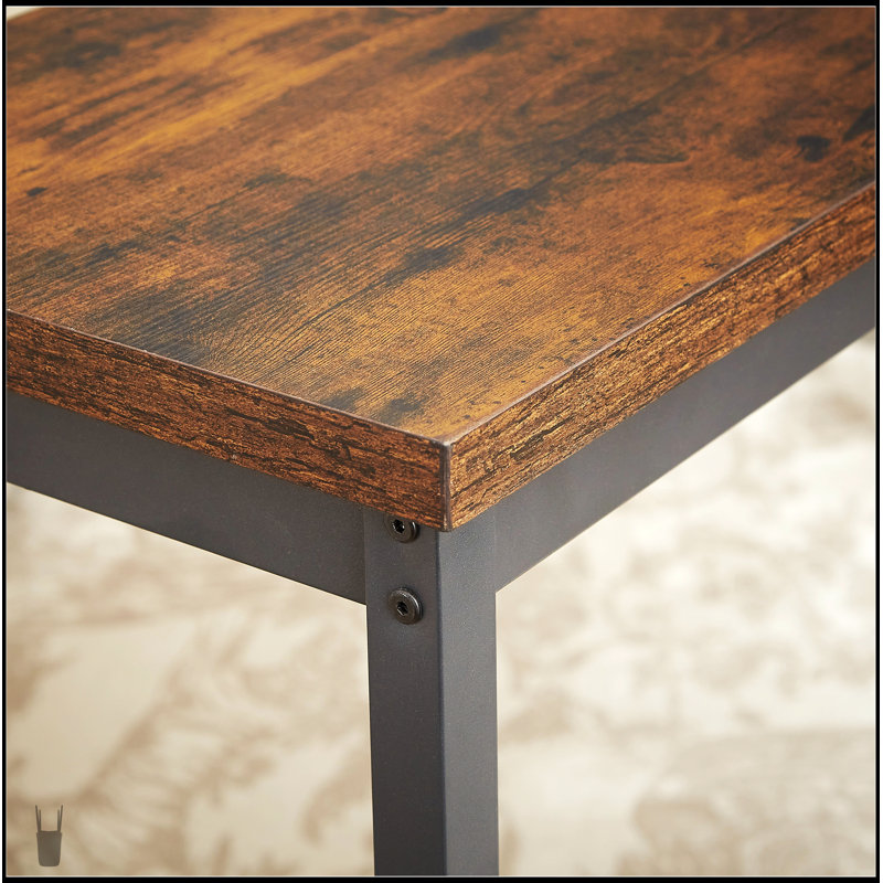 Ensemble de longues tables de bar industrielles avec 3 tabourets de bar rembourrés en polyuréthane, parfait pour la maison et les invités