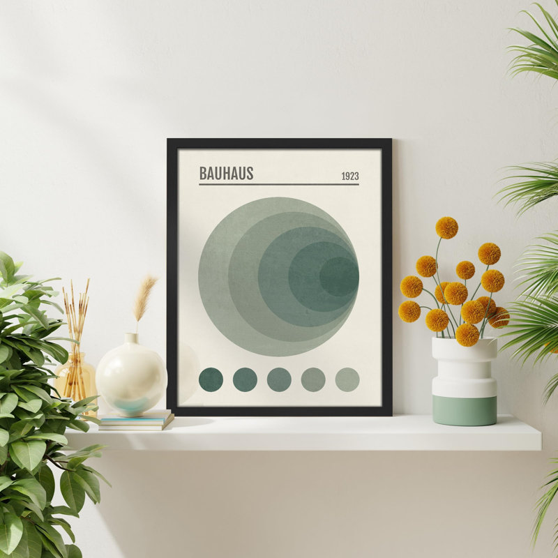 "Classic Bauhaus 1923, affiche, cercle géométrique" sur papier, Naturel, H 16 po x l 12 po