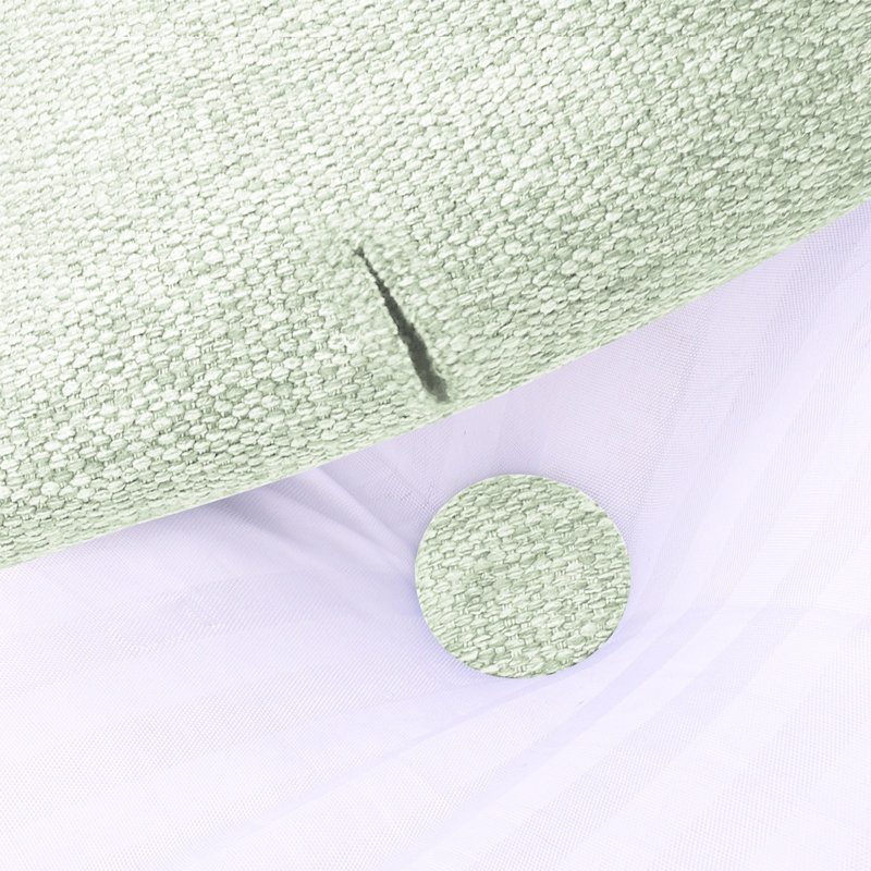 Ivory Linen Headboard Reading Wedge Pillow Triangular Bed Rest Back Support, 20" x 54"