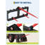 Accessoire de lance à balles de foin 49 po - fourche à fixation rapide robuste de capacité de 3000 lb - 1 x 49 po et 2 x 17 po de stabilisation - Manipulation efficace du foin - lance rouge + lance courte rouge-126485849