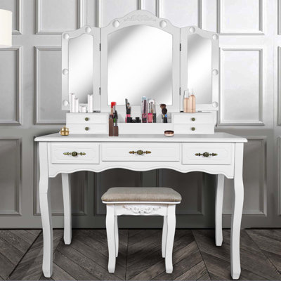 Ensemble coiffeuse avec miroir Eclipse