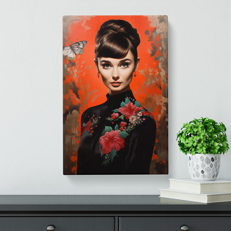 Audrey Hepburn Contemporary - Wrapped Canvas, 50cm H x 35cm W x 3cm D