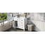 Meuble-lavabo 36 po avec lavabo, armoire de salle de bain blanche avec tiroirs, cadre solide et panneau de fibres à densité moyenne (ancien numéro de référence: JL000007AAK)-1766561580