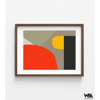 «Organic Shapes And Lines I» par Irena Orlov, impression de formes rouge vif, décor de petit hall d'entrée, affiche de décoration murale d'hôtel moderne