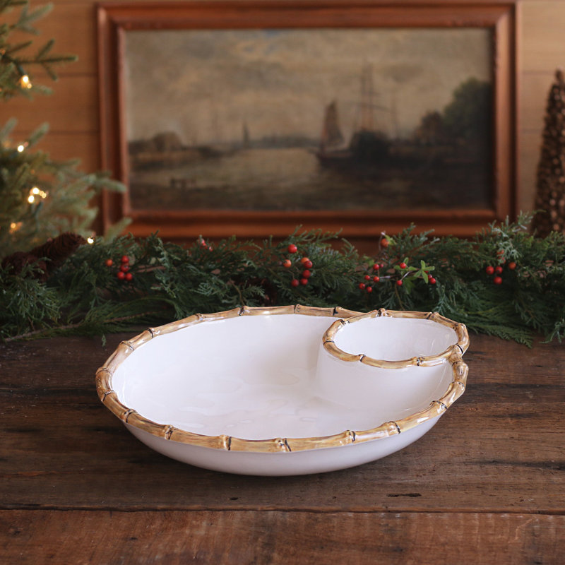 Vida Melamine Chips And Dip Platter