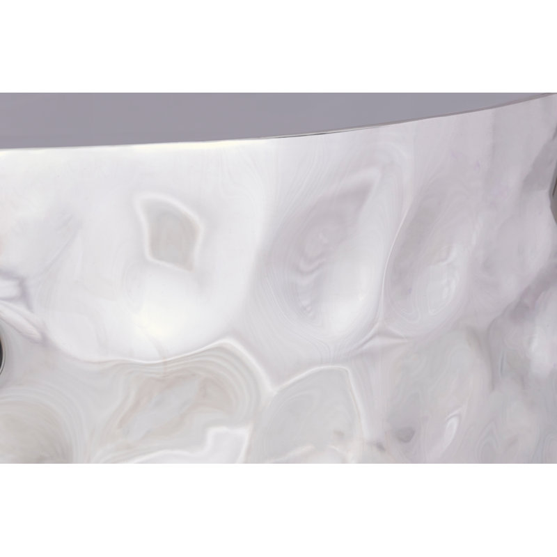 Table basse de style moderne en métal, Argent argent