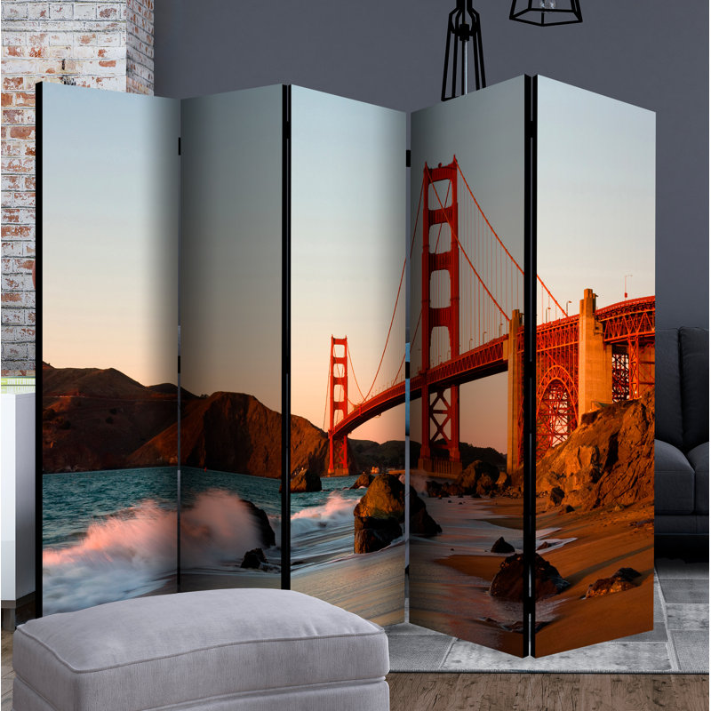 Ashmont 172cm H Folding Room Divider, 5