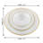 12 Pieces Rippled Glass Gold-Rimmed Dinnerware Set