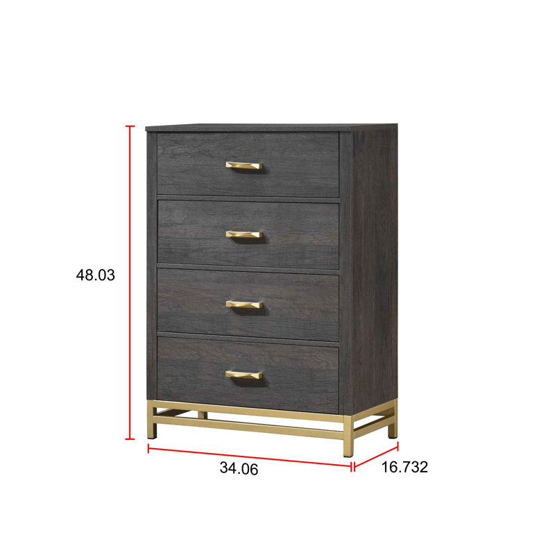 Ensemble de chambre à coucher Huntlee Yelena, Grand, 3 Pieces: Bed, Nightstand, Chest