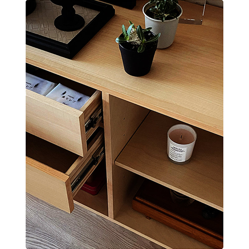 Armoire d'appoint en bois tissé