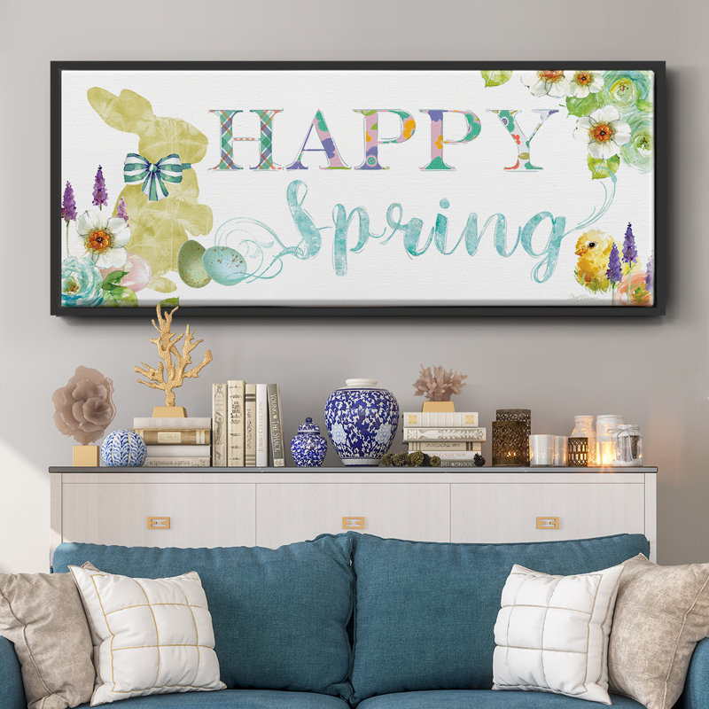 Joyeux printemps, toile encadrée