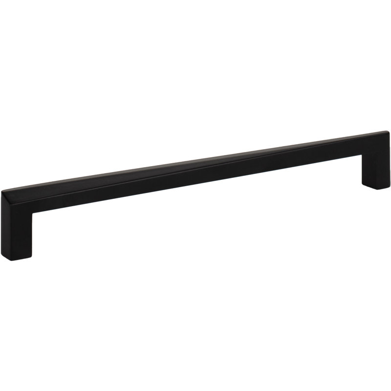 Matte Black Contemporary Bar Pull with Mounting Hardware