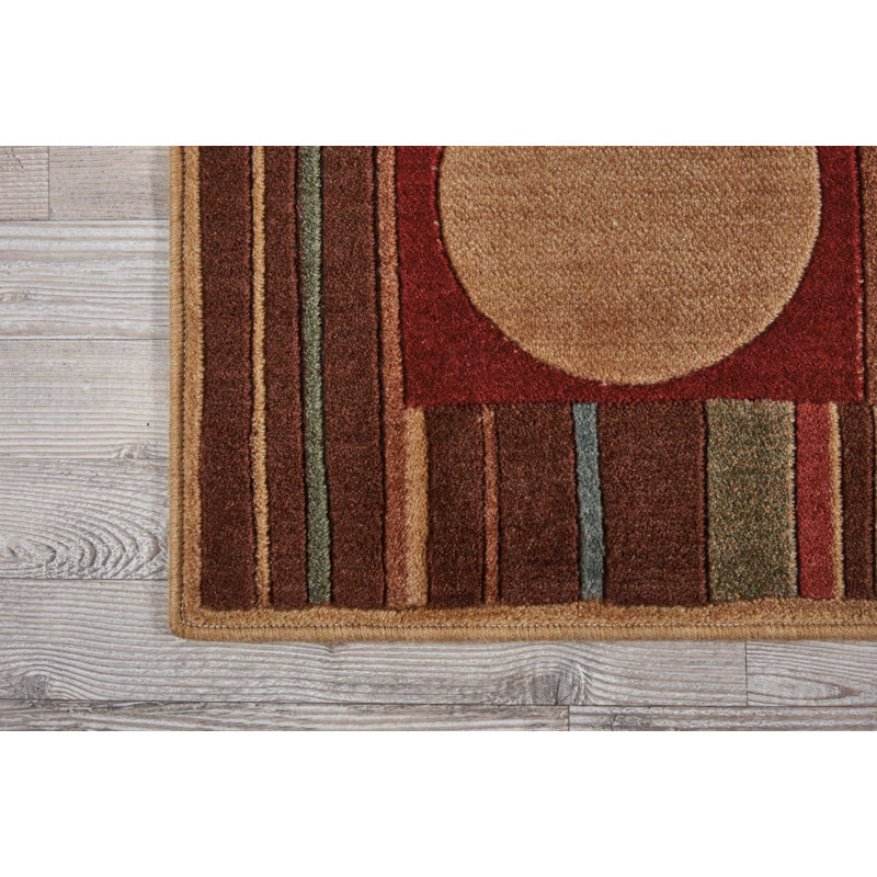 Tapis contemporain transitionnel multicolore Anastasia, Tapis de couloir 2 pi x 5 pi 9 po