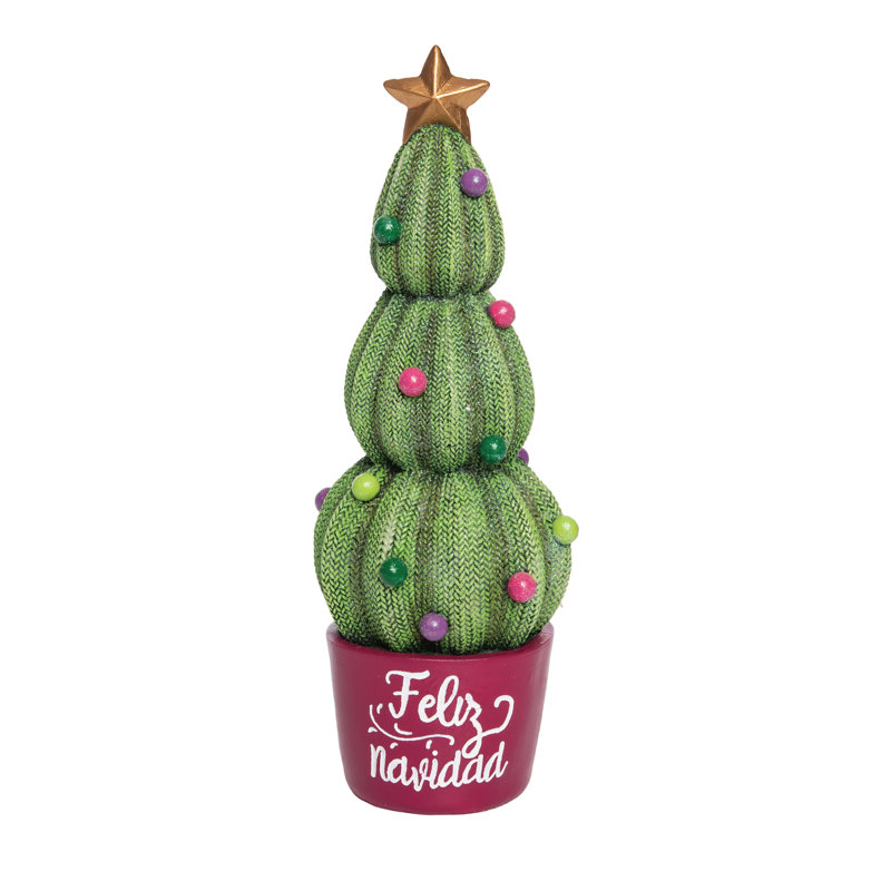  Arbre de Noël en résine multicolore Feliz Navidad
