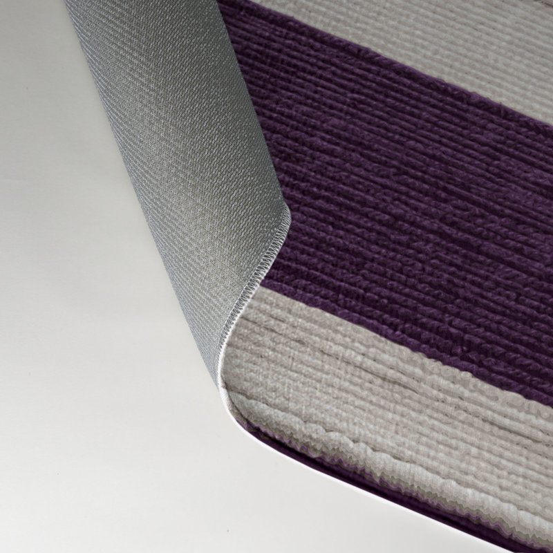 Tapis intérieur / extérieur gris HorizontalStripes, Rectangulaire 3 pi x 5 pi