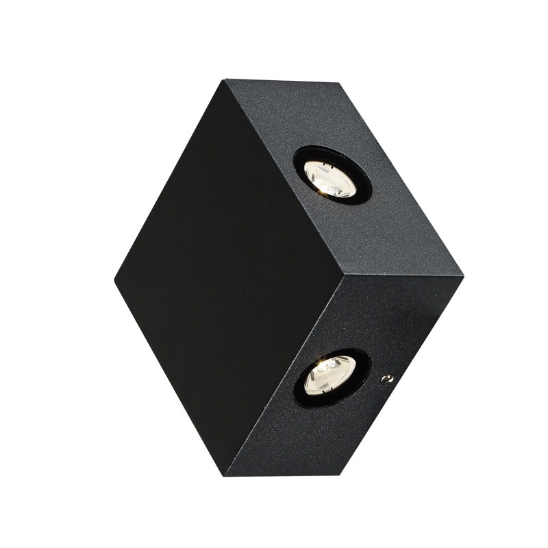 Support mural d'extérieur à DEL 4 lumières Pike, noir