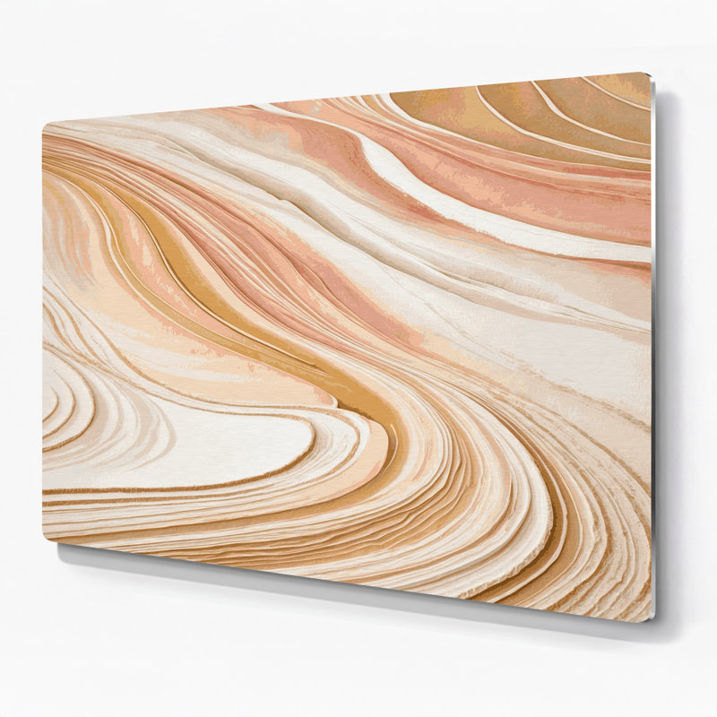 Art mural hawaïen avec motifs de sable beige, H 20 po x l 30 po
