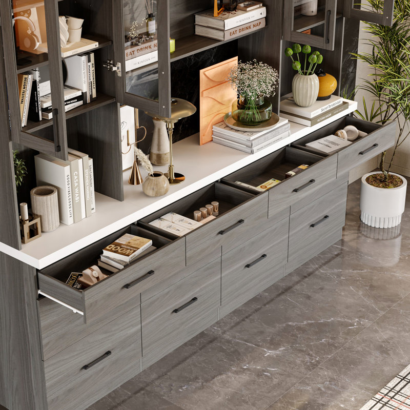 Large Cabinet With Strong Storage, Gray