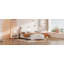 Lit plateforme tapissier simple avec tête et pied de lit en forme d'ours-481932643