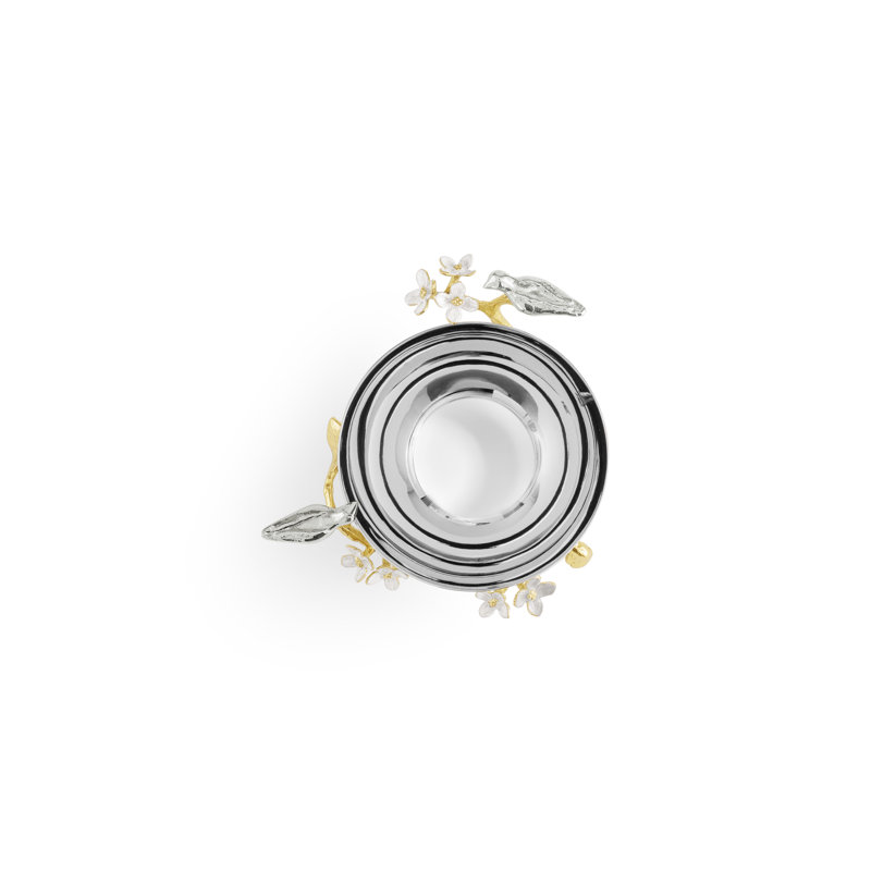 Lovebirds Silver & Gold Nut Bowl