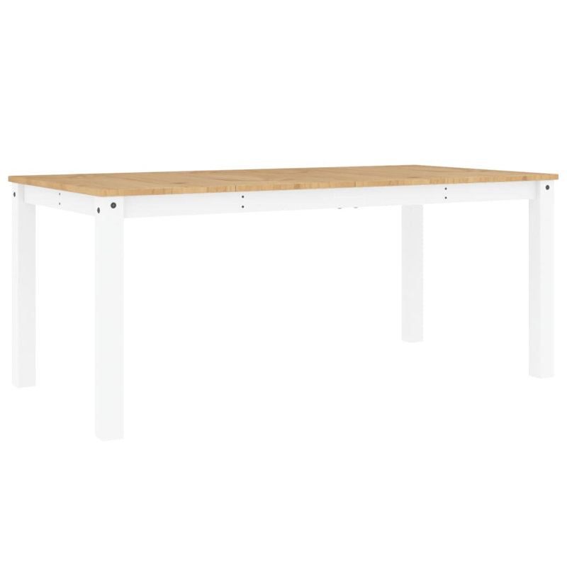 Anarbek Solid Wood Dining Table, White, 90cm W x 180cm L