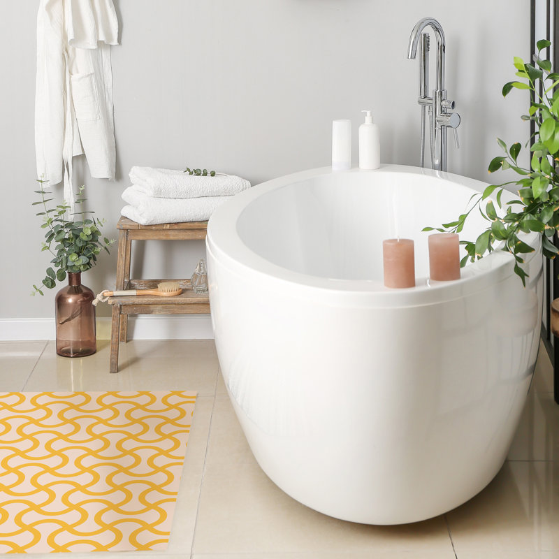 Flourish Vinyl Floor Mat, Rectangle 3'2" x 4'8"