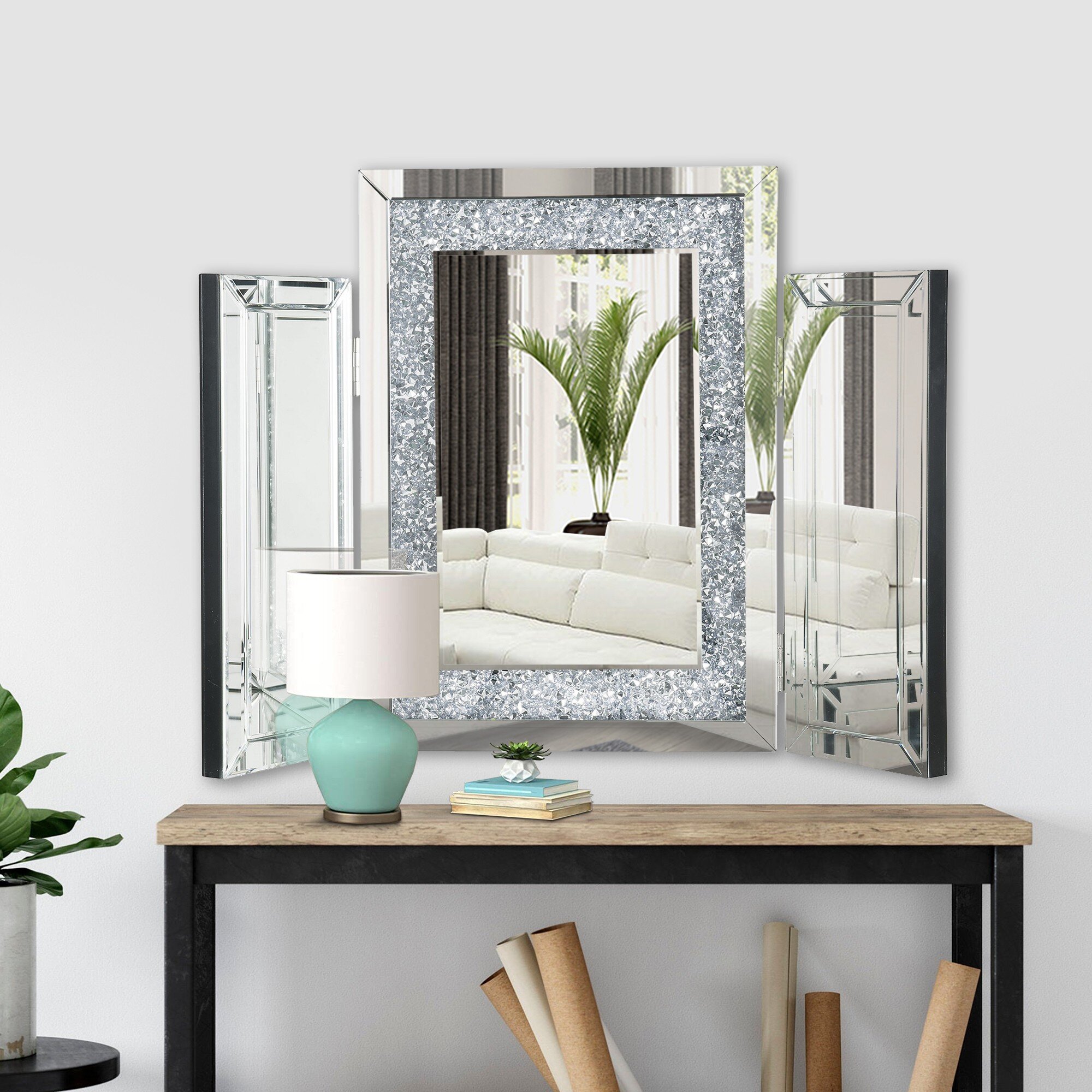 Everly Quinn Solid And Engineered Wood Flat Wall Mirror | Wayfair