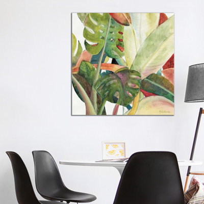 Tropical Lush Garden Square I by Marie Elaine Cusson - Painting