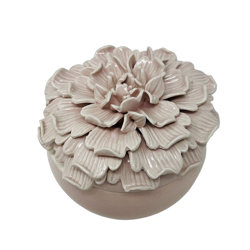 Boîte à bijoux en porcelaine Chrysanthemum