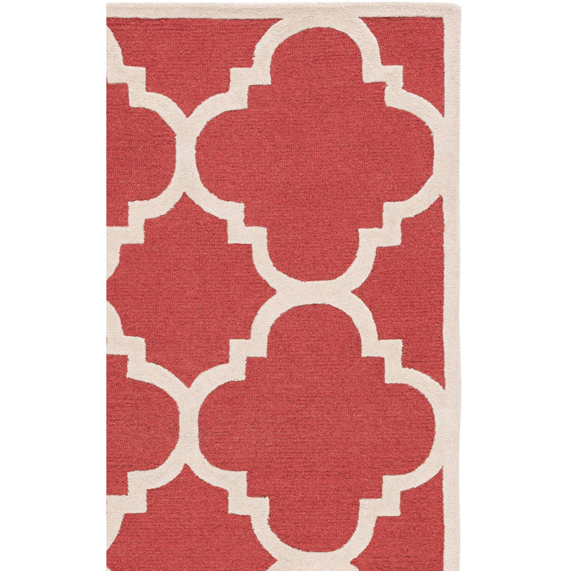 Cannen Hand Tufted Wool Geometric Rug, Square 8'