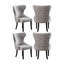 Bootle 4 Person Dining set - a Rectangular Wooden Dining Table with Metal Legs and a Set of 4 Quilted Velvet Dining Chairs for Dining Room - Modern Dining Table Set-872602554-872602555-872602533