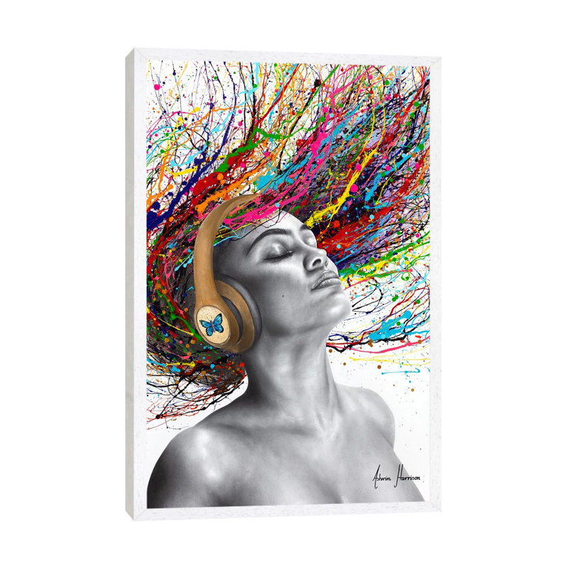 Butterfly Beats by Ashvin Harrison - Gallery-Wrapped Canvas Giclée on Canvas, White Framed, 66.04 cm H x 45.72 cm W