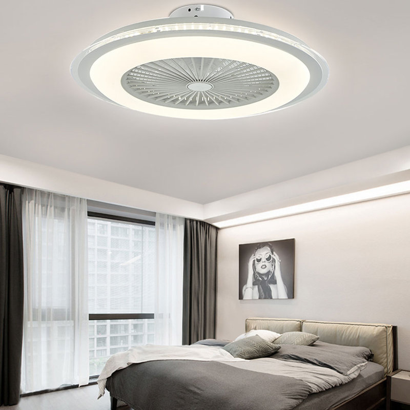 Vikaash 23" Ceiling Fan with LED Lights, White