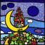 «Sogno Lunare» par Wallas, impression sur toile tendue-388909648-301187888-301187881