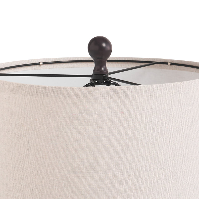 Idolina 25.62" USB Bedside Table Lamp Set with Bulbs, Bronze