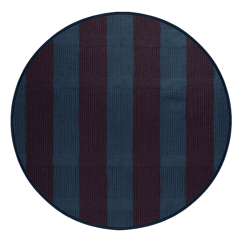 Tapis mauve lavable à la machine, Rond 7 pi