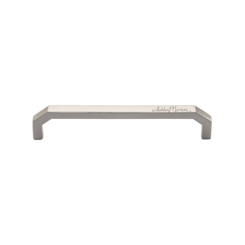 Angular 8" Center to Center Bar Pull, Satin Nickel, 8"