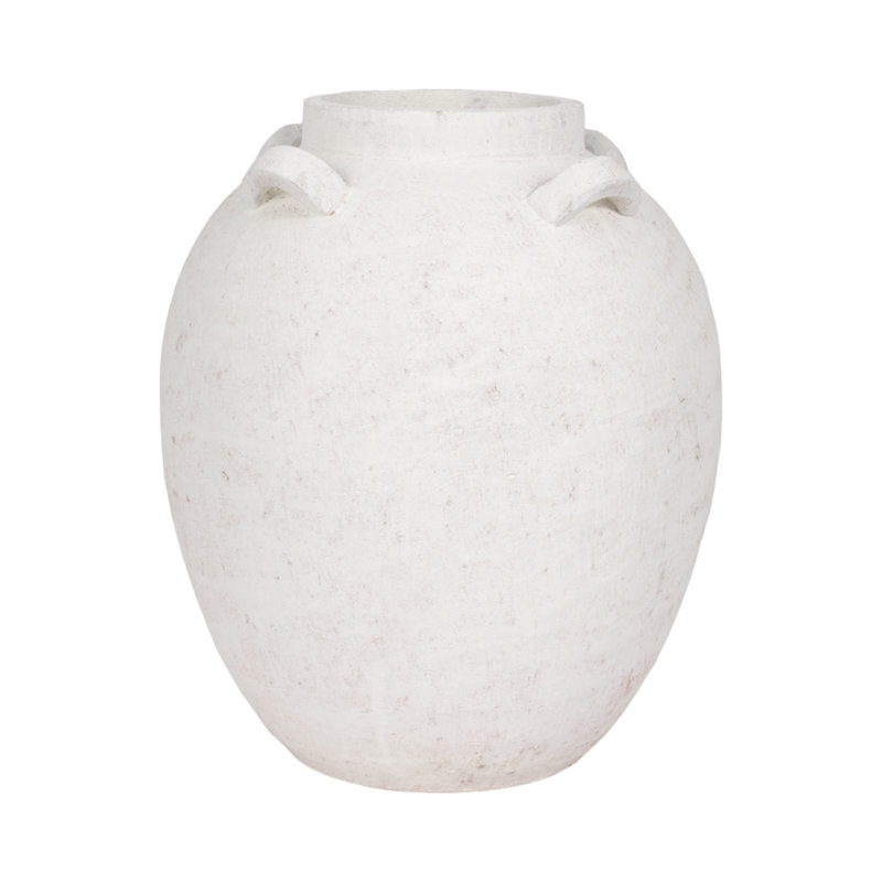 Red Barrel Studio 15'' Multi-Handle Terracotta Vase In Rough Finish