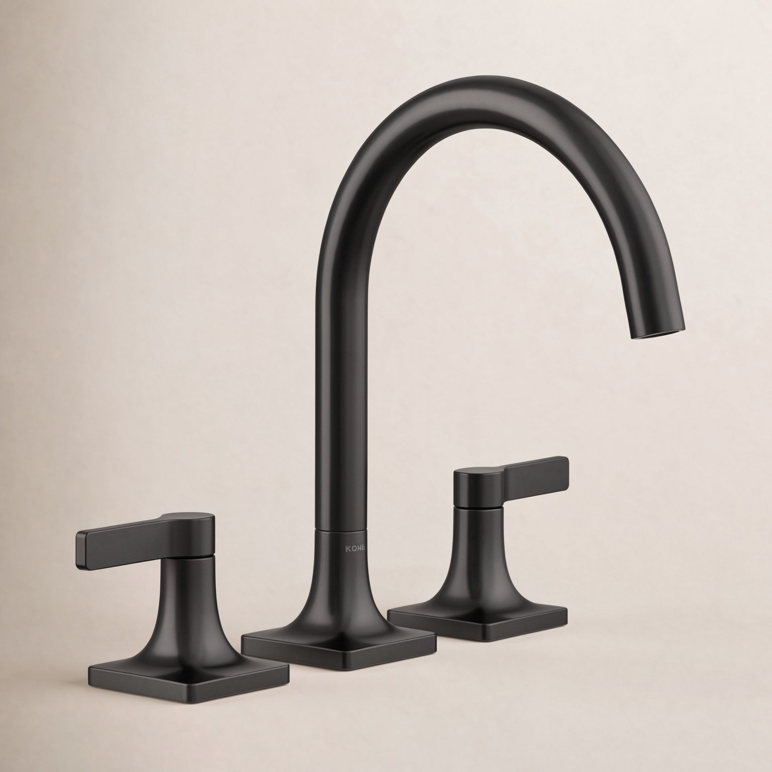 Venza Deck-Mounted Bath Faucet, Matte Black