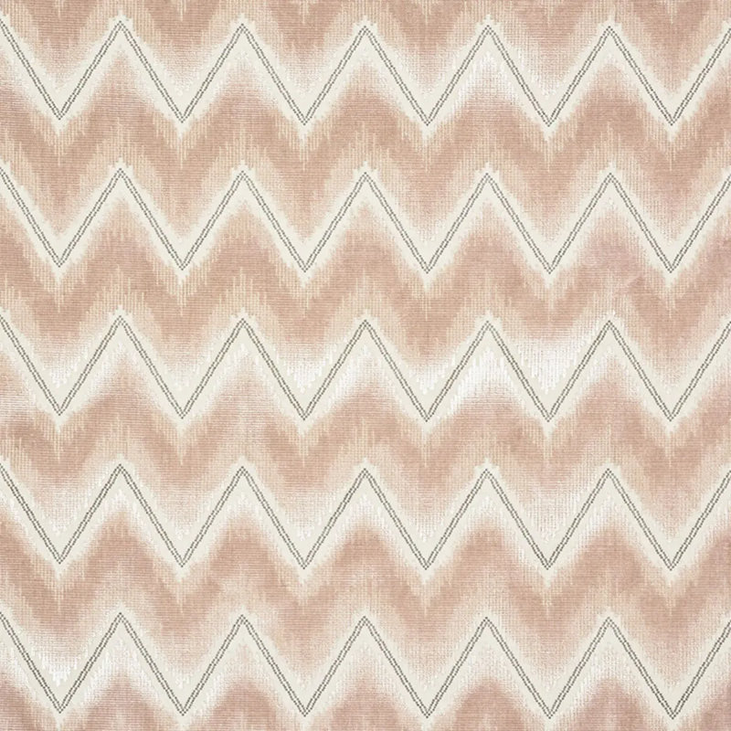 Chevron Velvet Fabric, Blush