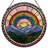 7.8"H Rainbow Mountains Stained Glass Window Panel-61489190