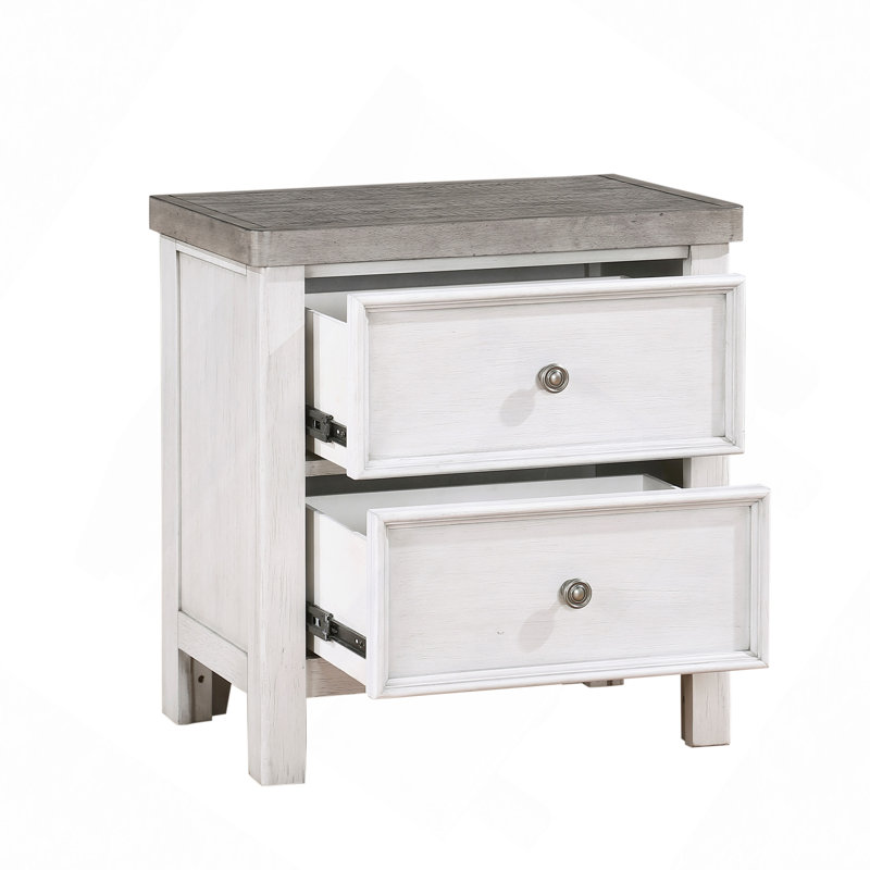 Table de chevet avec 2 tiroirs Selma