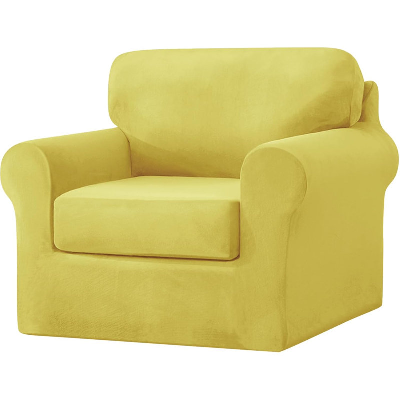 Sofa Cover With Separate Seat Cushions And Backrests Stretch Velvet Sofa Slipcover Couch Covers Furniture Protector Split Combined (1 Seat Set 3 PCS)